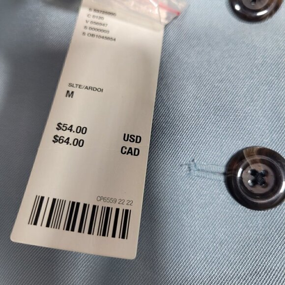 NWT Urban Outfitters Textured Blue Button Down Mini Skirt Size Medium - Picture 4 of 10